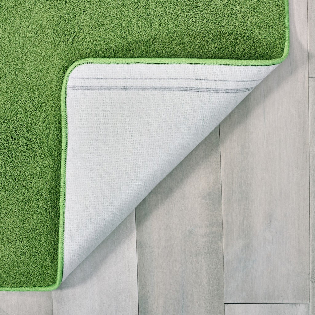 #12182 KIDply Soft Solids - Grass Green, 4' x 6' Rectangle Rug