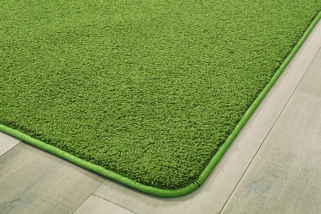#12182 KIDply Soft Solids - Grass Green, 4' x 6' Rectangle Rug