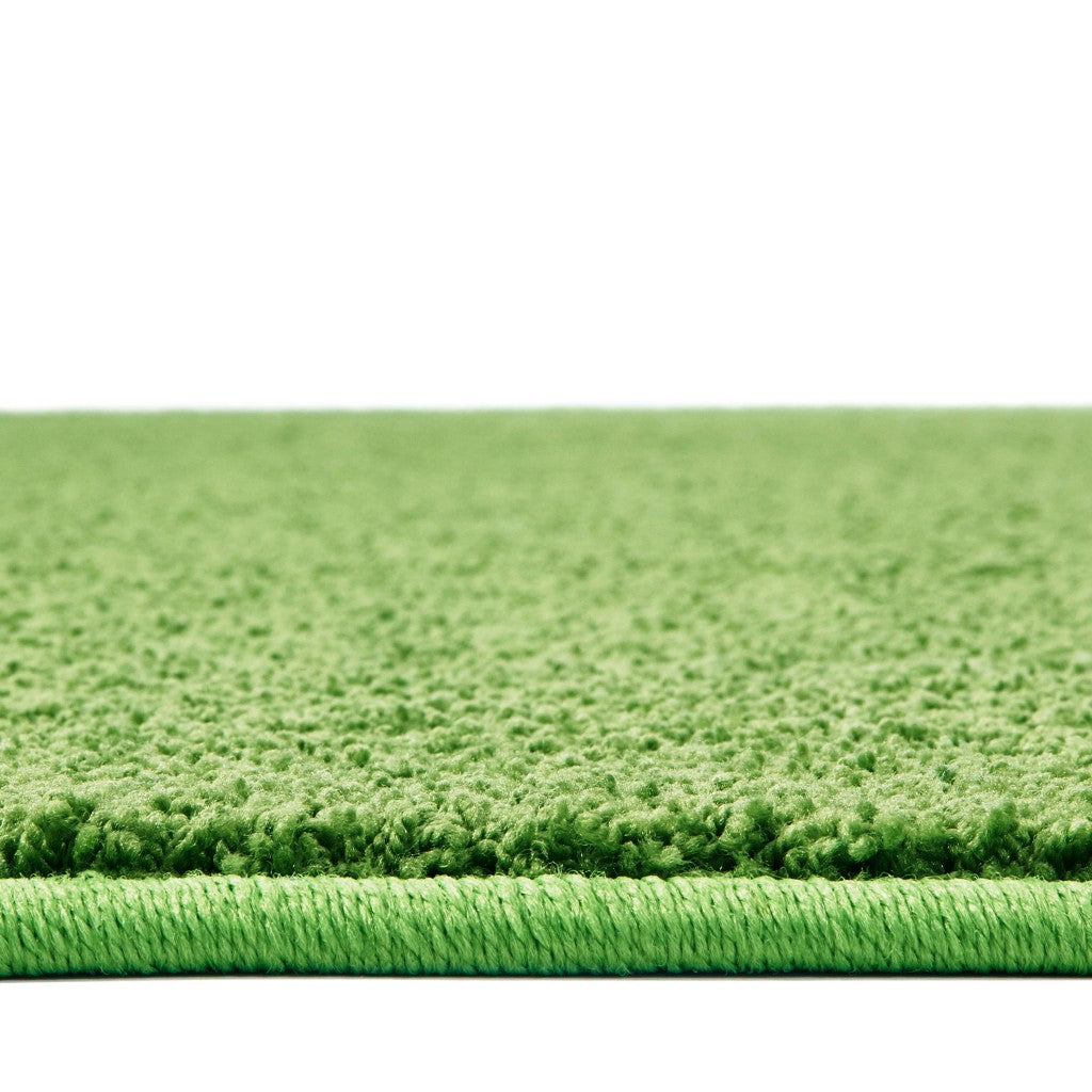 #12182 KIDply Soft Solids - Grass Green, 4' x 6' Rectangle Rug