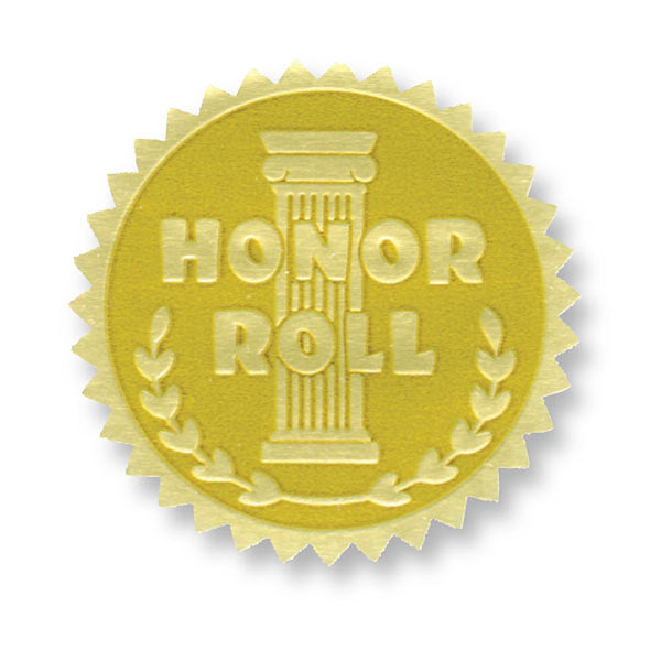 #20035 GOLD FOIL EMBOSSED SEALS HONOR ROLL