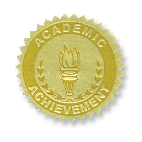 #20037 GOLD FOIL EMBOSSED SEALS ACADEMIC ACHIEVEMENT