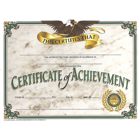 #20047 CERTIFICATES OF ACHIEVEMENT 30/PK 8.5 X 11