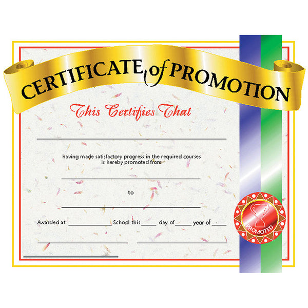 #20049 CERTIFICATES OF PROMOTION 30/PK 8.5 X 11