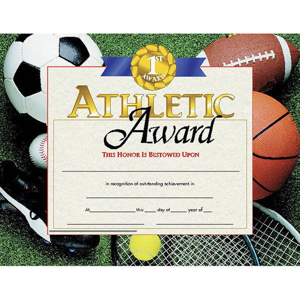 #20059 CERTIFICATES ATHLETIC AWARD 30 PK 8.5 X 11