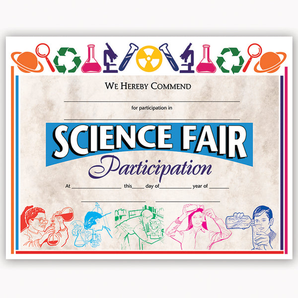 #20071 CERTIFICATES SCIENCE FAIR 30/PK 8.5 X 11