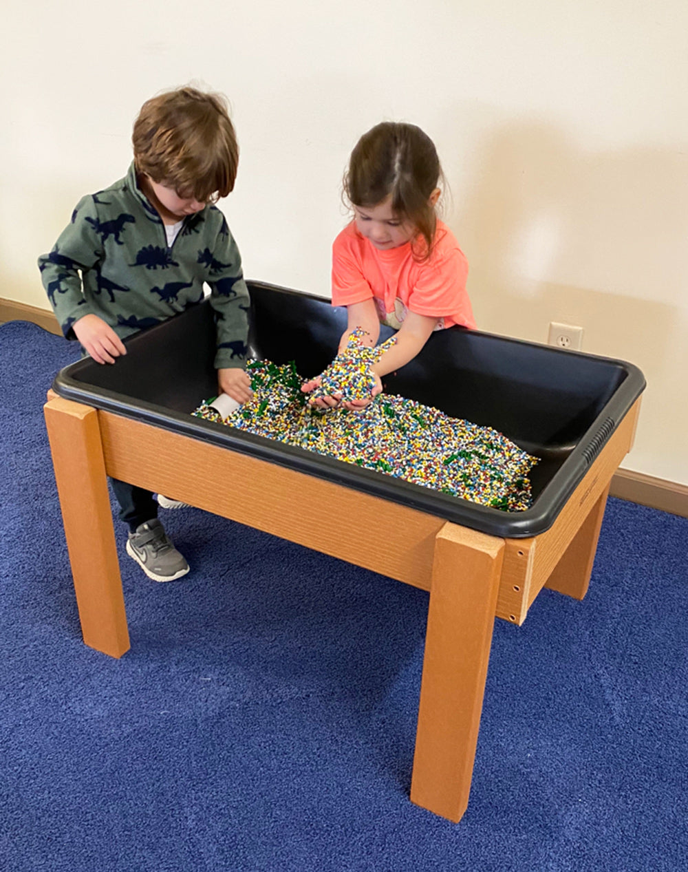 #51136 KSO-S3624 Mesa de arena/agua grande para exteriores para niños con drenaje, de plástico