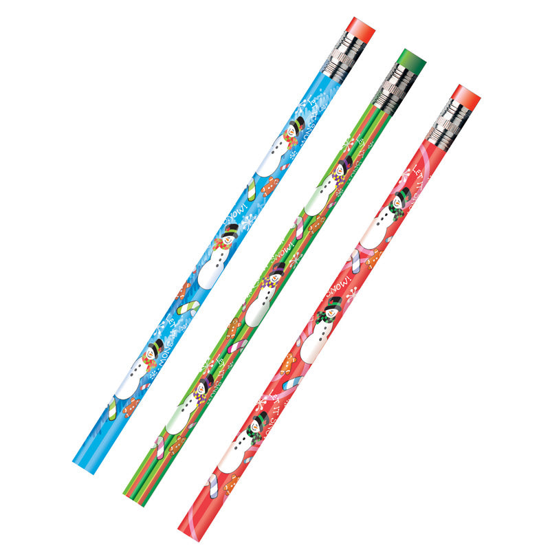 #21377 DECORATED PENCILS HOLIDAY SNOWMEN ASST