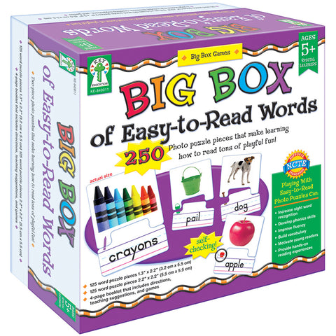#21563 BIG BOX OF EASY TO READ WORDS GAME AGE 5+ SPECIAL EDUCATION