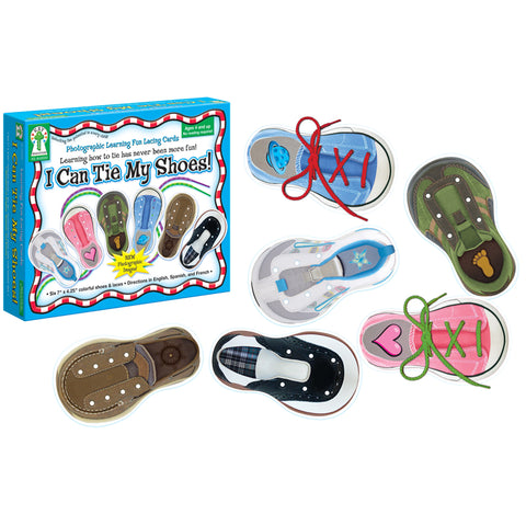 #21597 LEARNING FUN LACING CARDS I CAN TIE MY SHOES