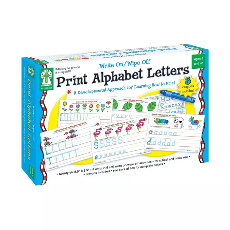 #21611 WRITE ON/WIPE OFF PRINT ALPHABET LETTERS