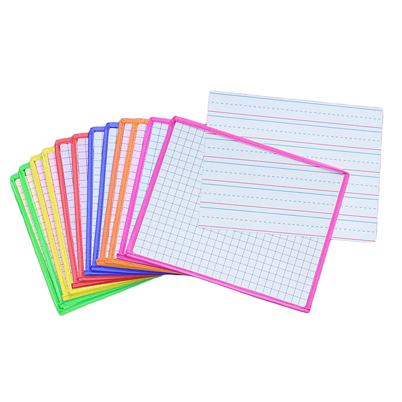 #22621 KLEENSLATE DRY ERASE BOARD 12PK SYS DRY ERASE SLEEVES 2 SIDE TEMPLATES