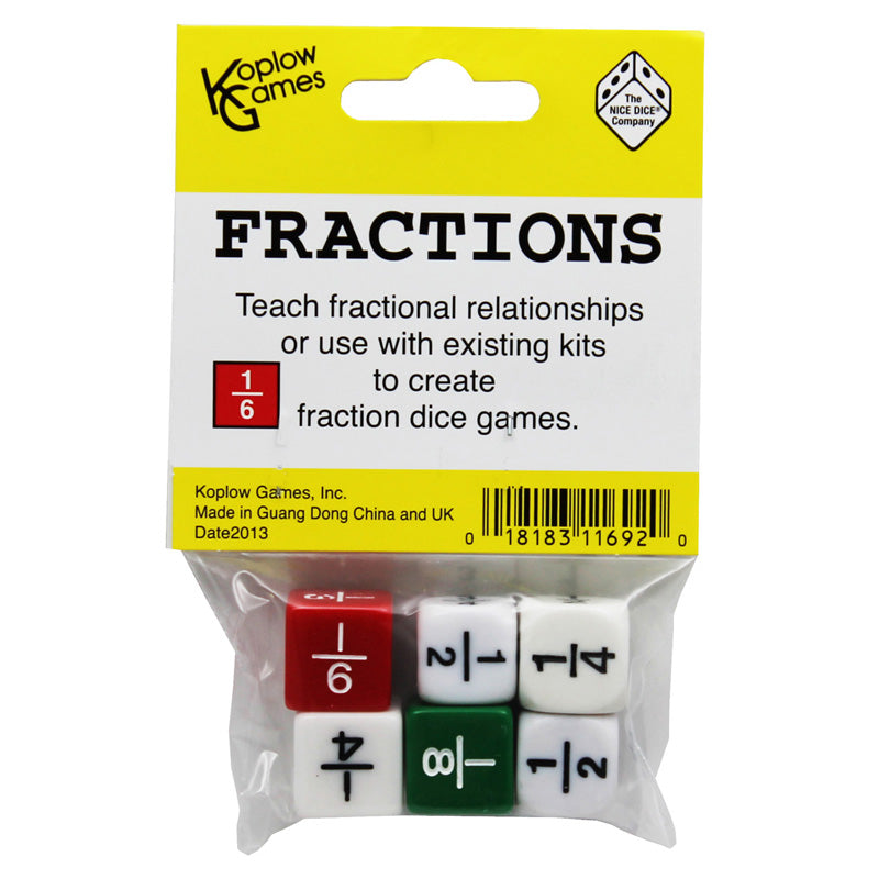#22637 FRACTION DICE SET OF 6