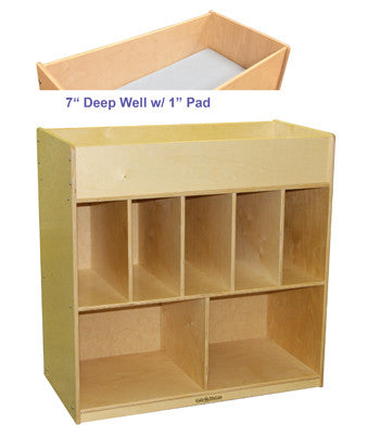 Cambiador preescolar Kids' Station n.° 22726, 101 cm de ancho x 50 cm de profundidad x 101 cm de alto, ensamblado