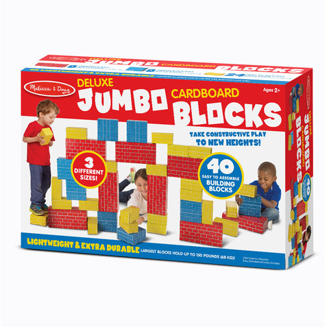 #22865 DELUXE JUMBO CARDBOARD BLOCKS 40 PC