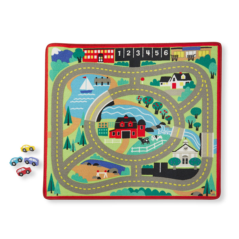 #23114 ROUND THE TOWN ROAD RUG & CAR SET
