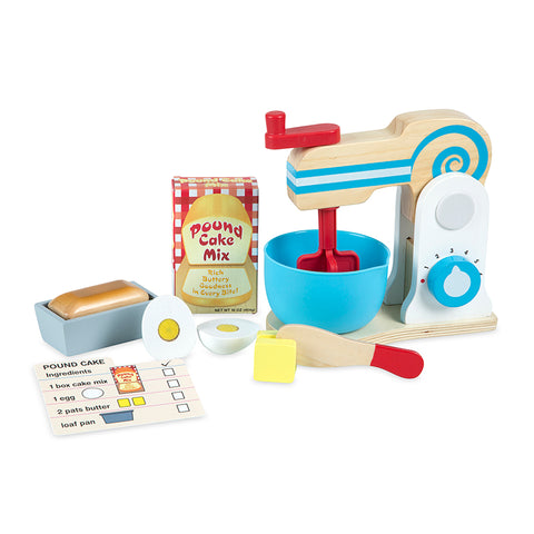 #23120 WOODEN MAKE A CAKE MIXER SET