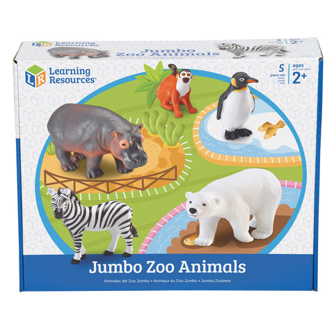 #23359 JUMBO ZOO ANIMALS 5/SET