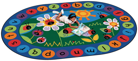 #11668 Ladybug Circletime, 8'3" x 11'8" Oval Rug