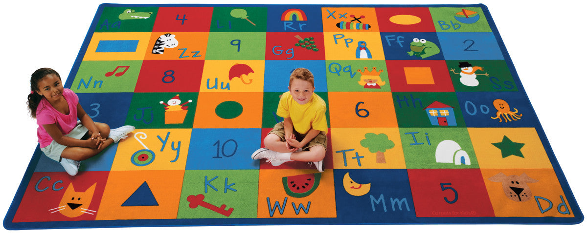 #12383 Learning Blocks Rug, 5'10" x 8'4" Rectangle