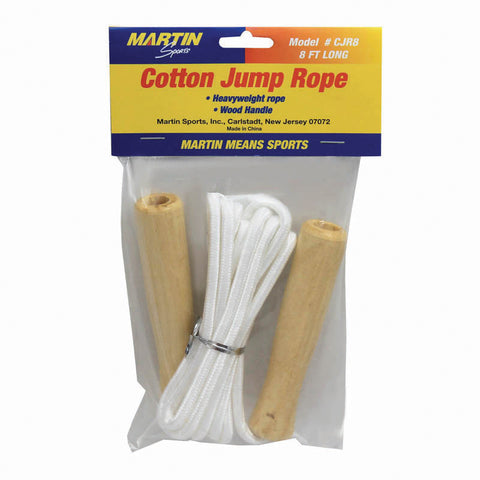 #24538 JUMP ROPE COTTON 8WOOD HANDLE