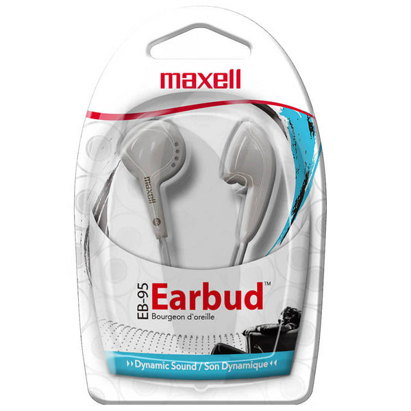 #55647 MAXELL BUDGET STEREO EARBUDS WHITE
