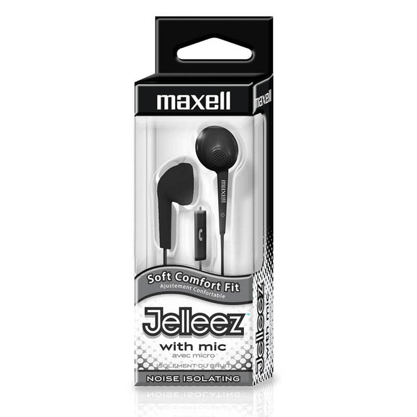 #55648 JELLEEZ SOFT EARBUDS W/ MIC BLACK