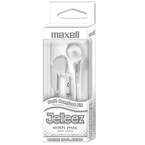 #55651 JELLEEZ SOFT EARBUDS WITH MIC WHITE