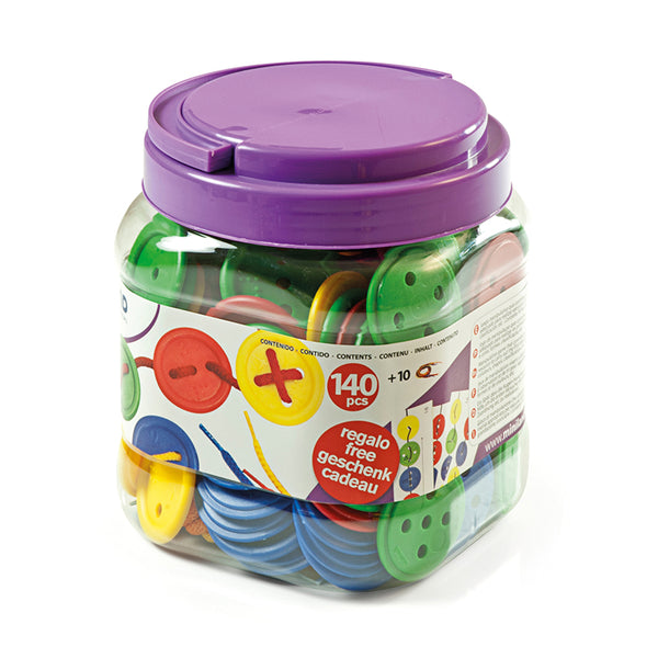#55721 LACING BUTTONS 140 PC JAR