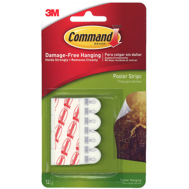 #26501 3M COMMAND POSTER STRIPS 12 STRIPS PER PK