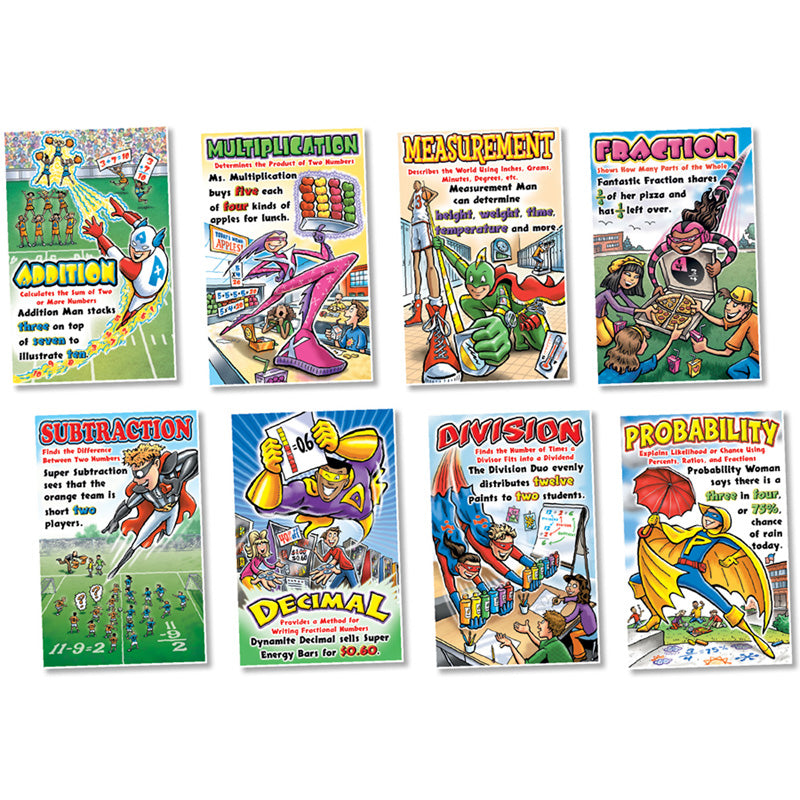 #27609 MATH SUPERHEROES BULLETIN BOARD SET