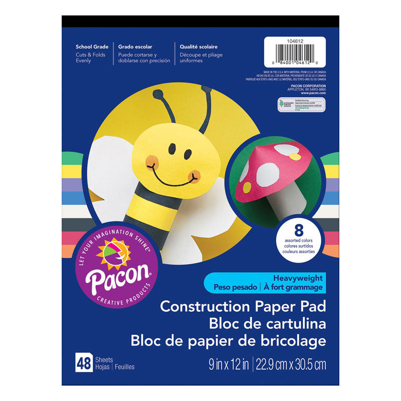 #28066 CONSTRUCTION PAD HW 9X12 ASST 48CT