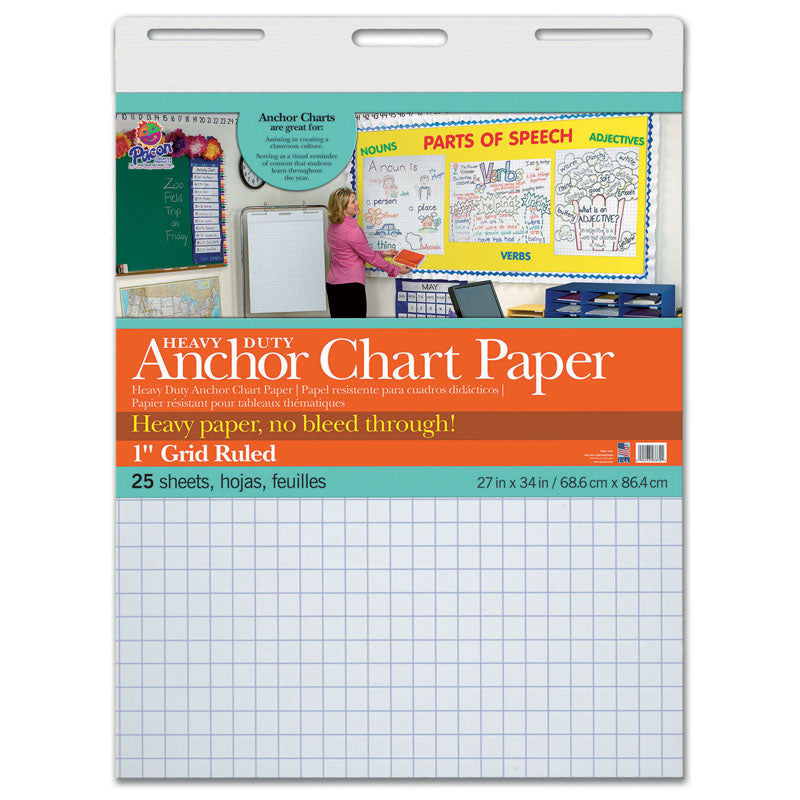#28157 HEAVY DUTY ANCHOR 27X34 1IN GRID RULED CHART PAPER