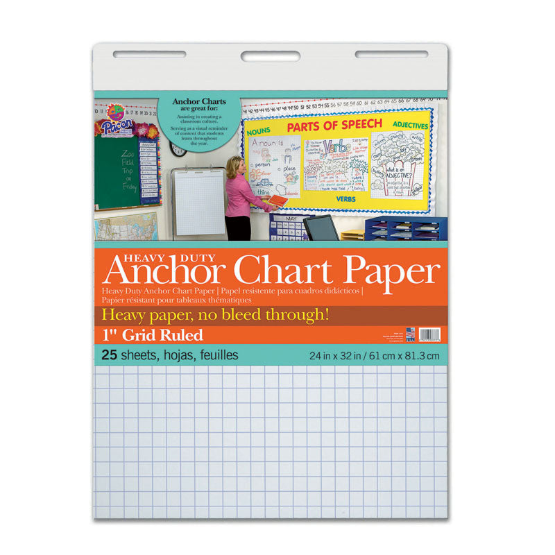 #28158 HEAVY DUTY ANCHOR 24X32 1IN GRID RULED CHART PAPER