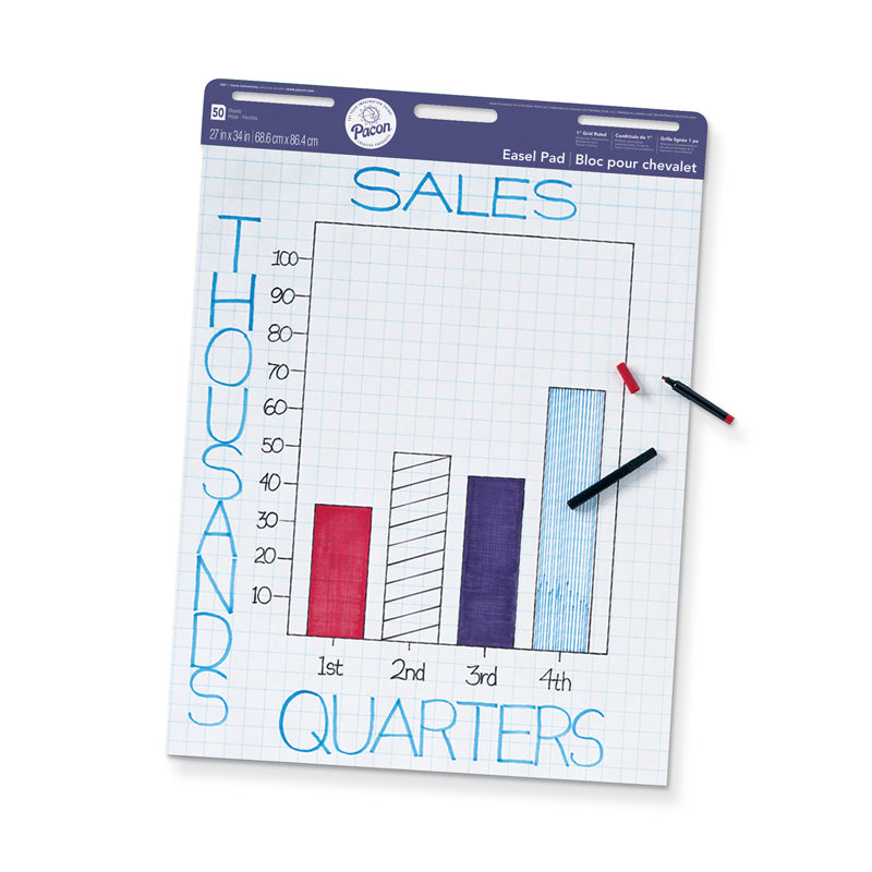 #28161 EASEL PAD 50 SHEETS 1IN GRID