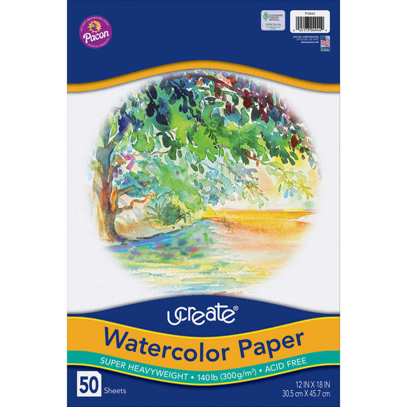 #56123 WATERCOLOR PAPER WHITE 50 SHEETS