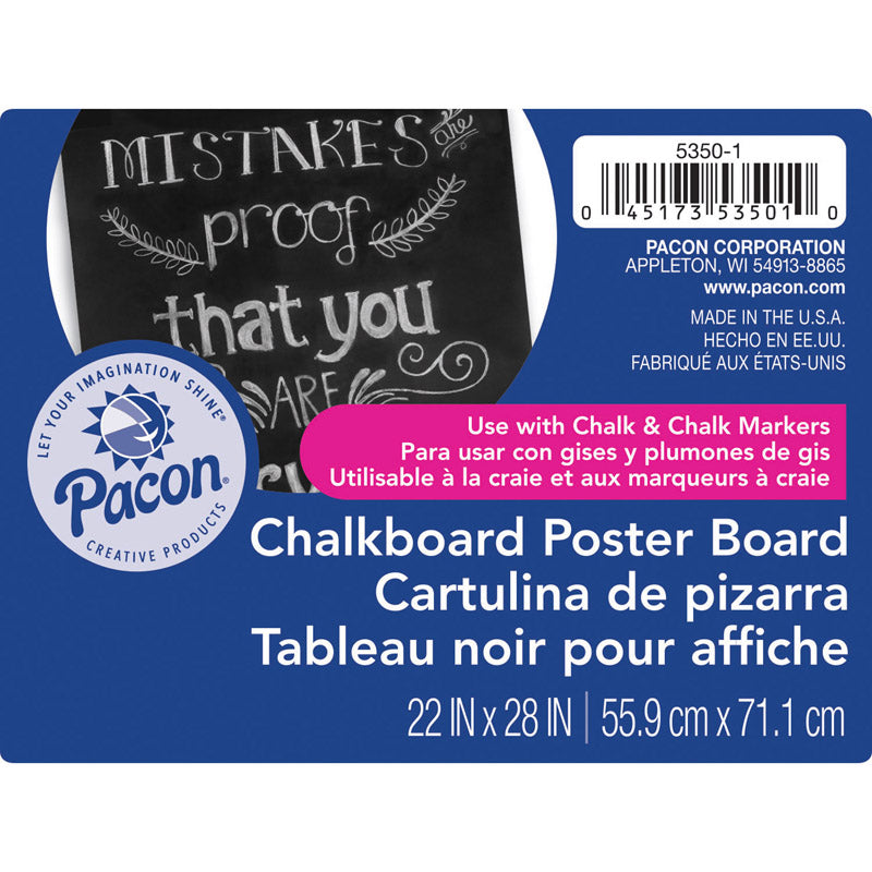 #28308 CHALKBOARD POSTER BOARD 25 SHEETS