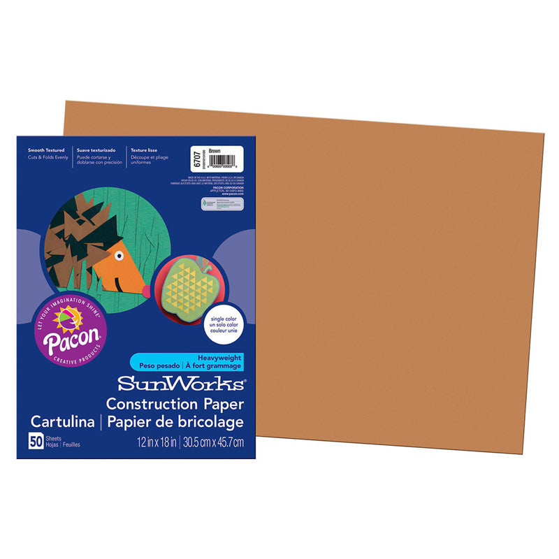 #28607 CONSTRUCTION PAPER BROWN 12X18