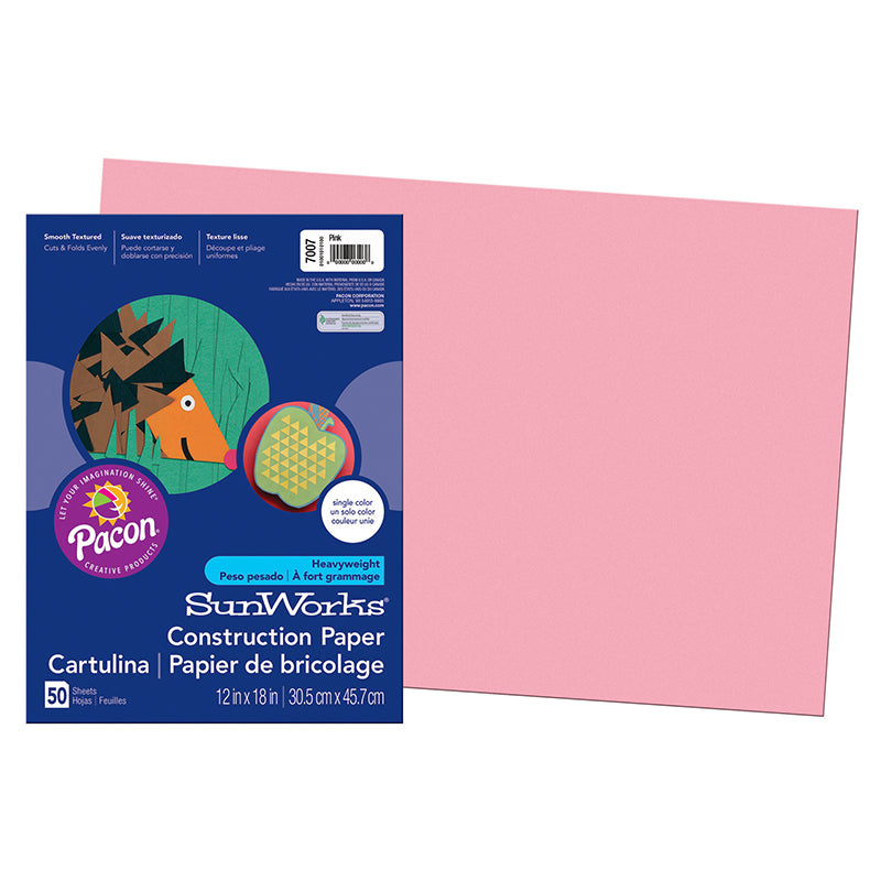 #28631 CONSTRUCTION PAPER PINK 12X18