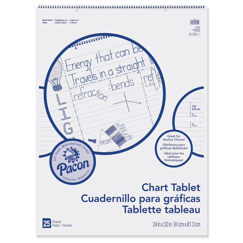 #28681 CHART TABLET 24X32 1-1/2 IN RULED 25 SHT
