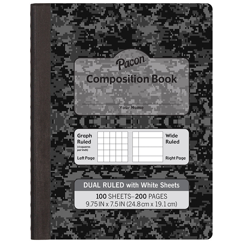 #28845 WHITE PAGE DUAL RULED COMPOSITION BOOK