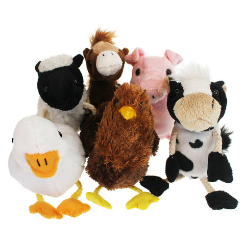 #29279 FARM ANIMALS FINGER PUPPETS 6ST