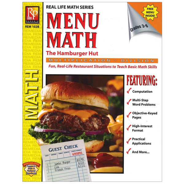 #29547 MENU MATH THE HAMBURGER HUT BOOK