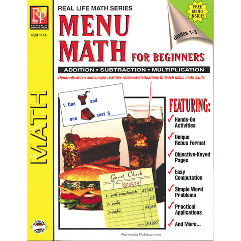 #29553 MENU MATH FOR BEGINNERS