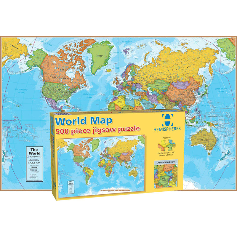#30121 WORLD MAP INTERNATIONAL 500 PIECE