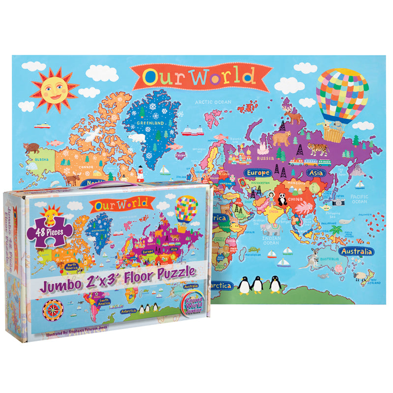 #30127 WORLD FLOOR PUZZLE FOR KIDS