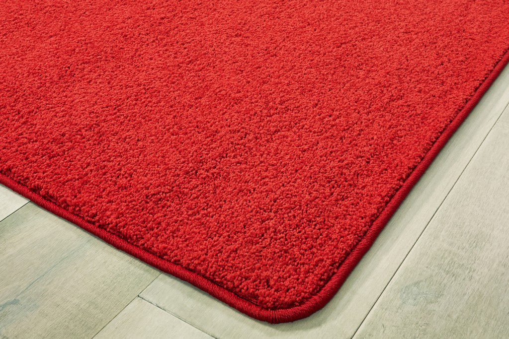 #12186 KIDply Soft Solids - Red Velvet, 4' x 6' Rectangle Rug