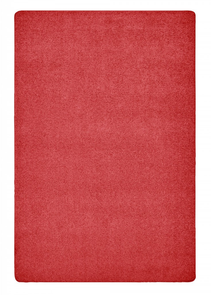 #12162 KIDply Soft Solids - Red Velvet, 6' x 9' Rectangle Rug