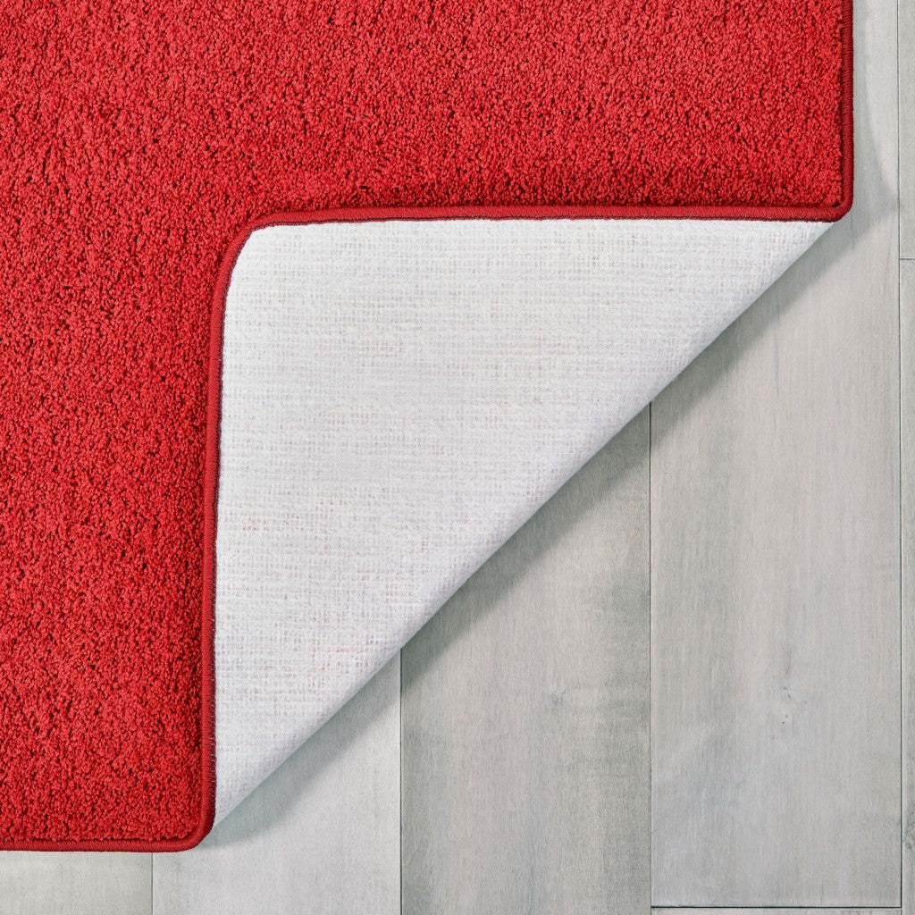 #12186 KIDply Soft Solids - Red Velvet, 4' x 6' Rectangle Rug