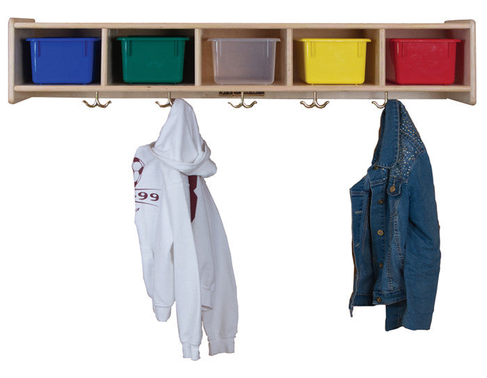 #30134 Kids' Station 5 Sect Wall Preschool Locker, Without trays, Fully Assembled