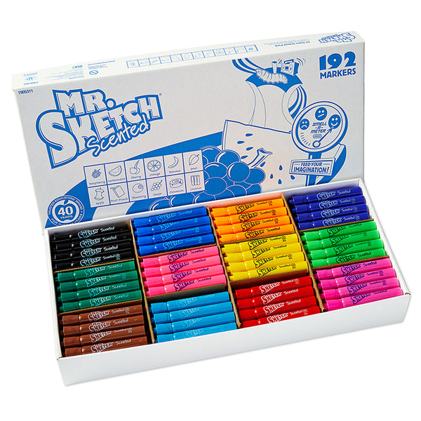 MR SKETCH SCENTED 192CT CHISEL TIP MARKERS - Factory Select